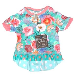 Matilda Jane riding the waves floral rash guard top size 2